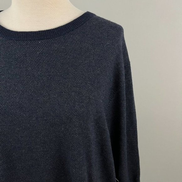 NWT NORDSTROM Navy Blue Wool Mix Crew‎ Neck Sweater (S) - Picture 3 of 8
